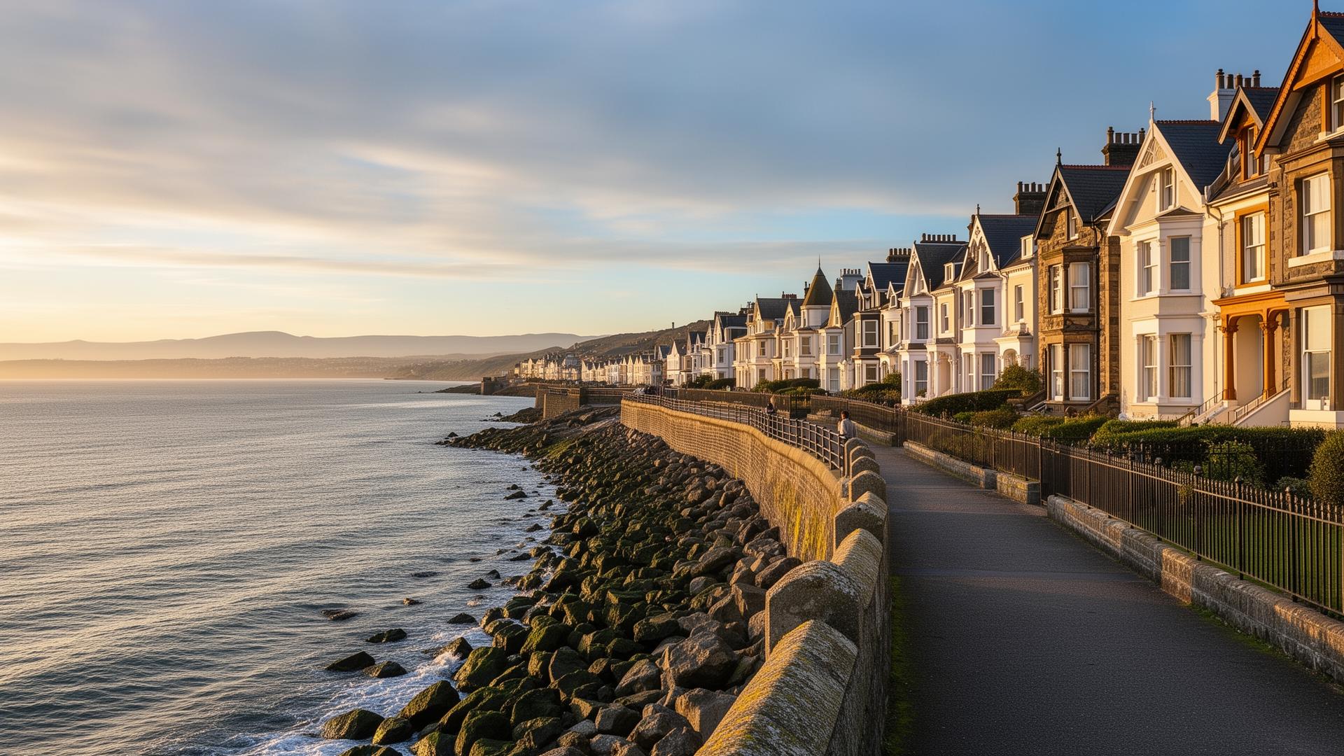 Barry Island seafront with residential properties and sea views in the Vale of Glamorgan