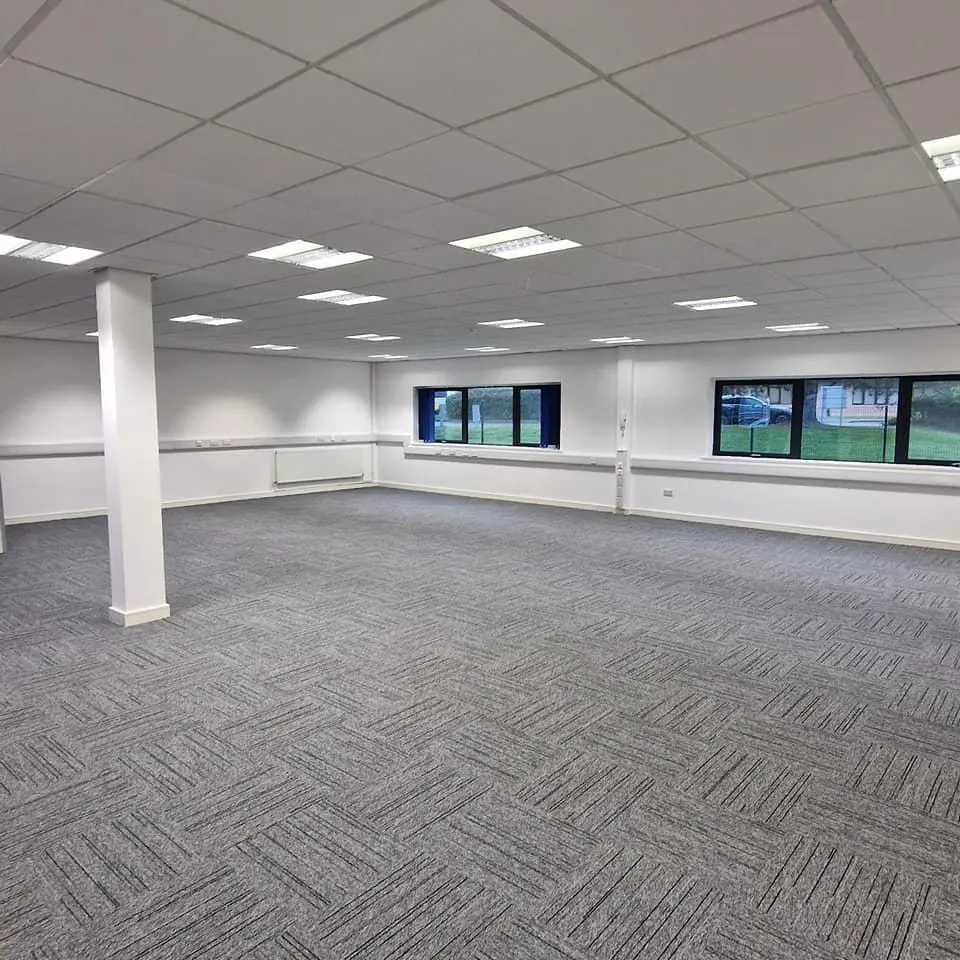 Commercial office lighting installation by Cardiff Electrical