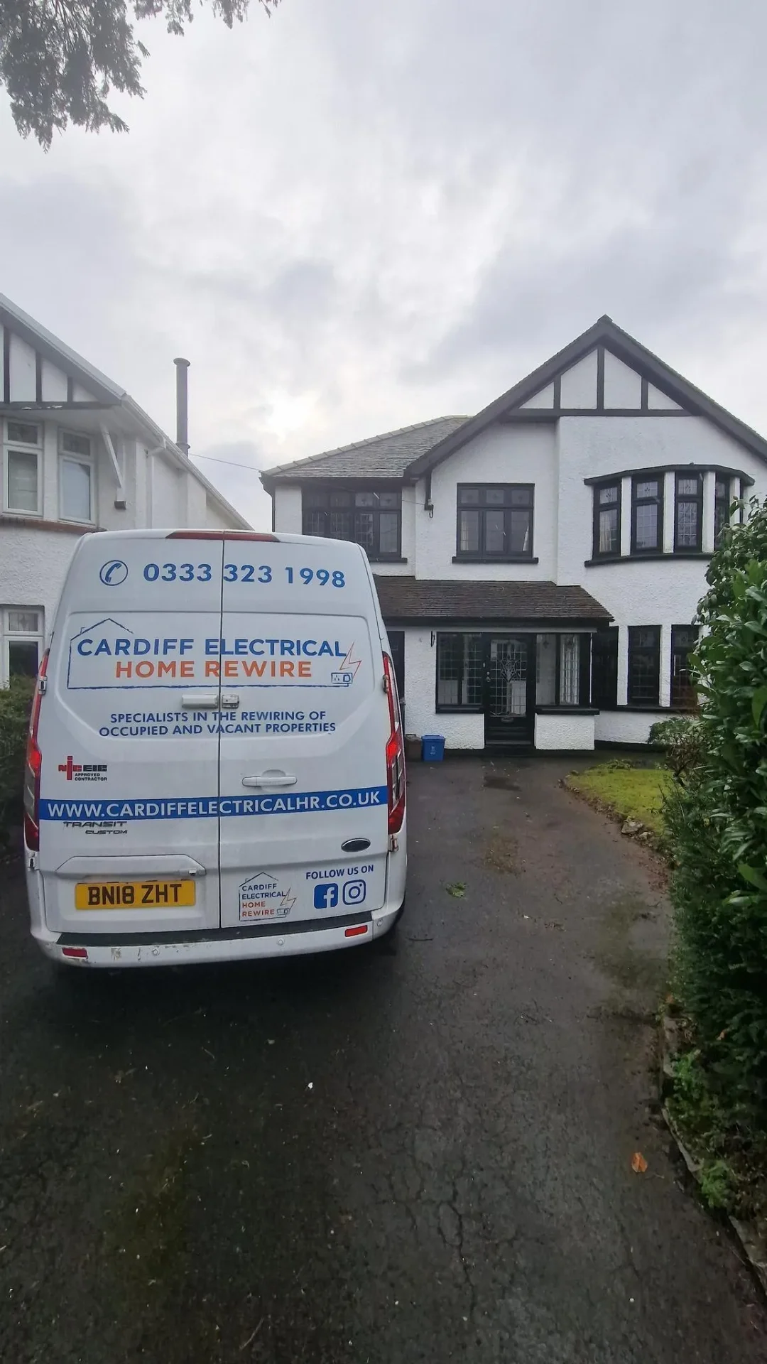 Cardiff Electrical van providing electrical services in Dinas Powys